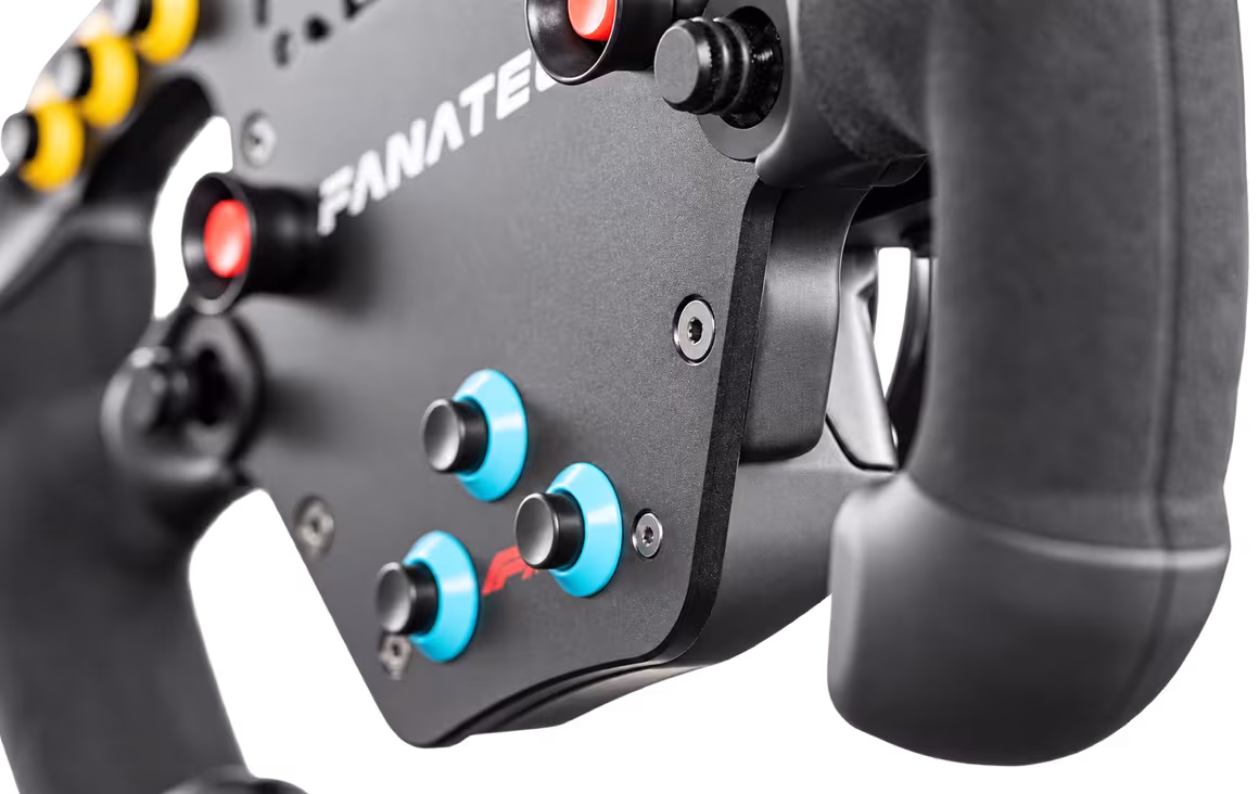 Construction detail of the Fanatec F1 Esports V2 steering wheel